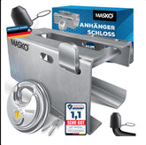 Aanhangwagenslot – Anti diefstal – Gehard staal - Zilver